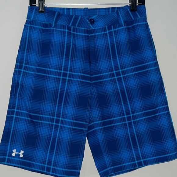 Under Armour youth large loose fit plaid shorts - Picture 1 of 8